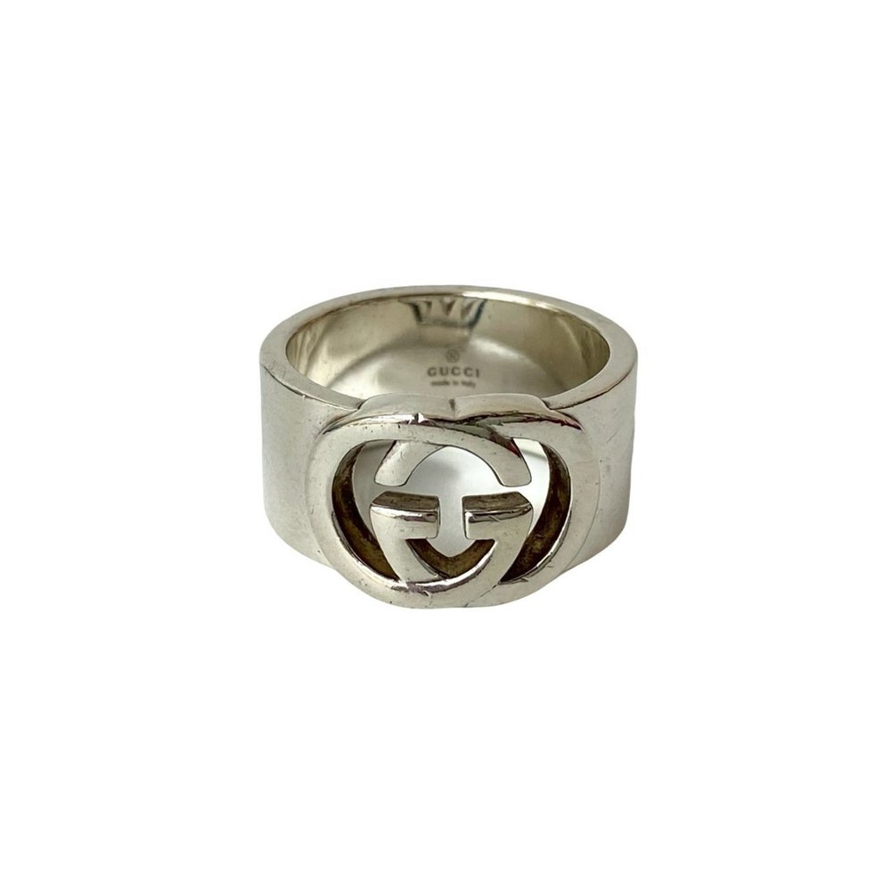 Gucci Interlocking Double G Ring, 925 Sterling Si… - image 1